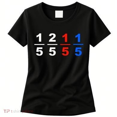 One Fifth Two Fifth Red Fifth Blue Fifth Funny Math Humor Women's T-Shirt