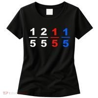 One Fifth Two Fifth Red Fifth Blue Fifth Funny Math Humor Women's T-Shirt thumb 0