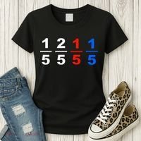One Fifth Two Fifth Red Fifth Blue Fifth Funny Math Humor Women's T-Shirt thumb 3