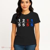 One Fifth Two Fifth Red Fifth Blue Fifth Funny Math Humor Women's T-Shirt thumb 4
