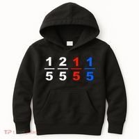 One Fifth Two Fifth Red Fifth Blue Fifth Funny Math Humor Kids Hoodie thumb 0