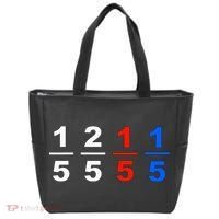 One Fifth Two Fifth Red Fifth Blue Fifth Funny Math Humor Tote Bag thumb 0