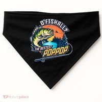 O Fishally The Bestest PopPop USA-Made Doggie Bandana thumb 0
