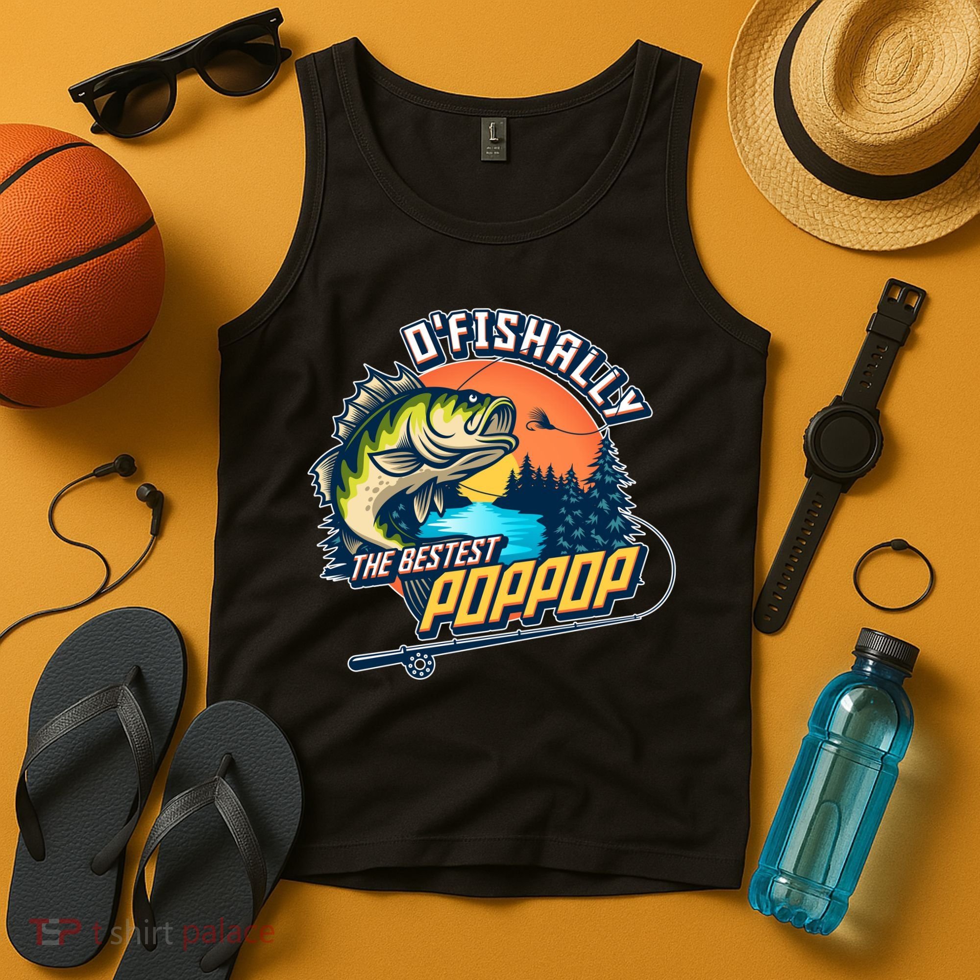 O Fishally The Bestest PopPop Tank Top