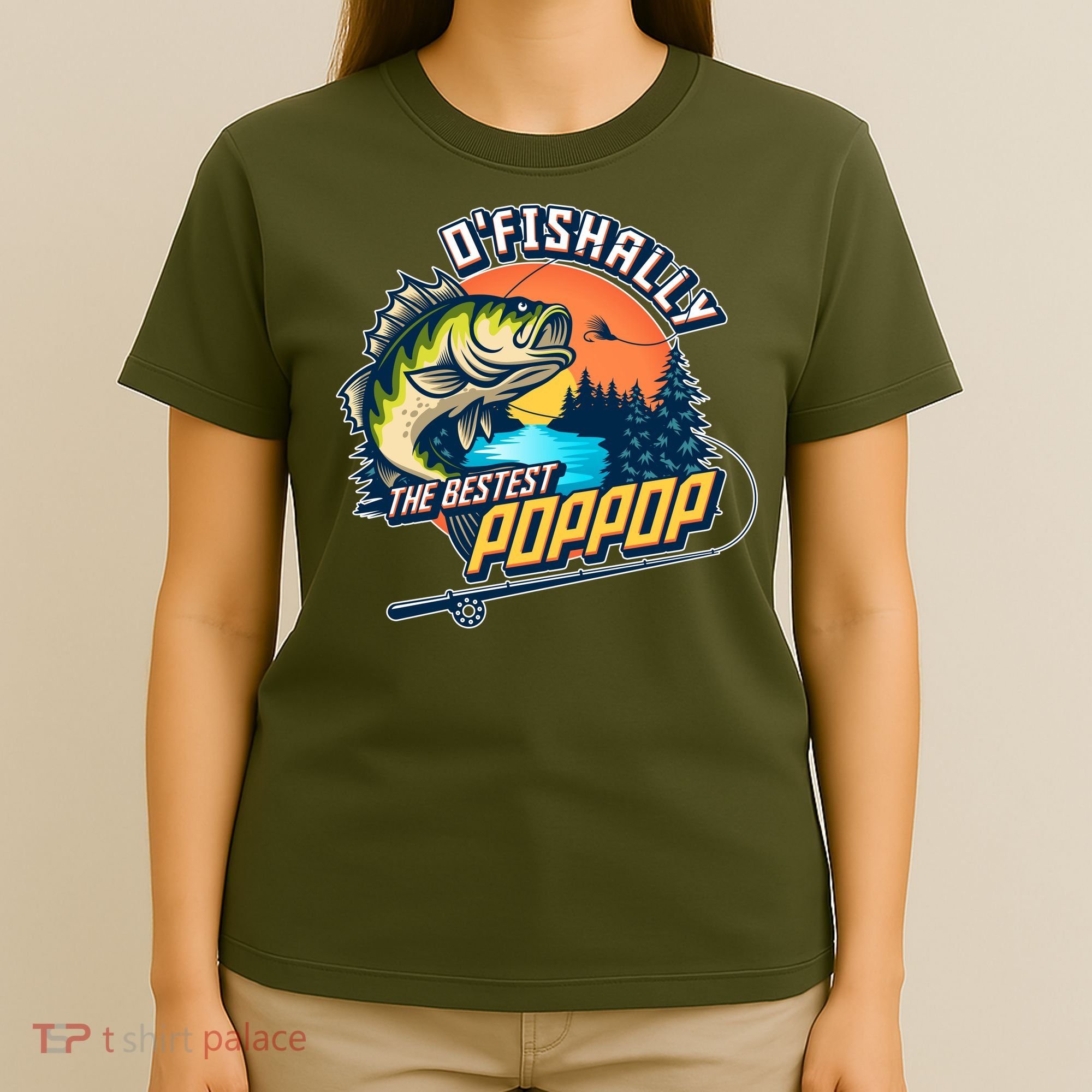 O Fishally The Bestest PopPop T-Shirt