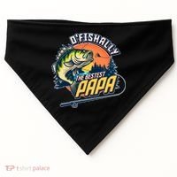O Fishally The Bestest Papa USA-Made Doggie Bandana thumb 0