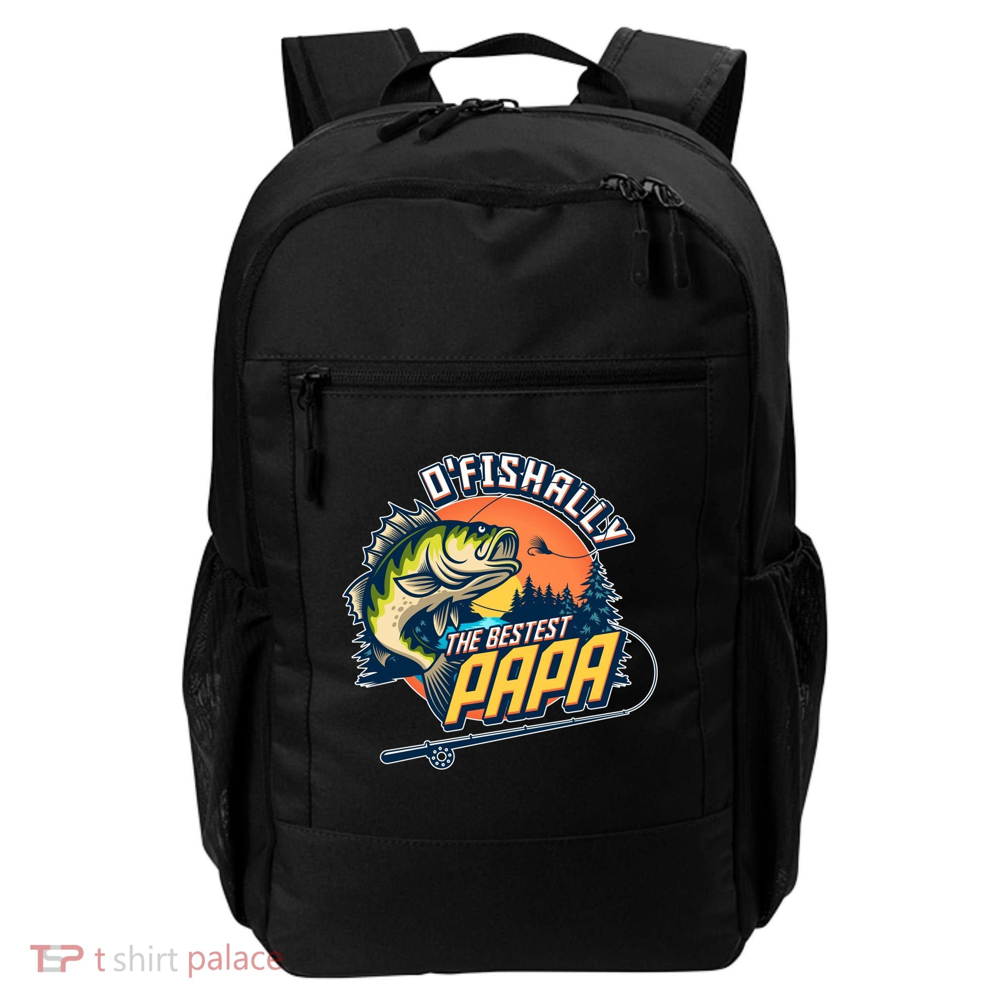 O Fishally The Bestest Papa Backpack