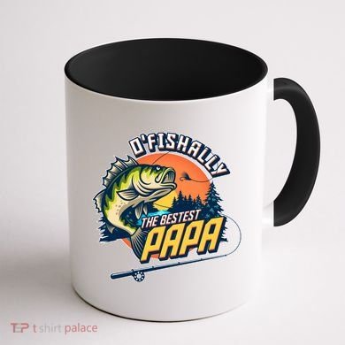 O Fishally The Bestest Papa Coffee Mug back