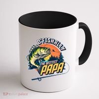 O Fishally The Bestest Papa Coffee Mug thumb 1