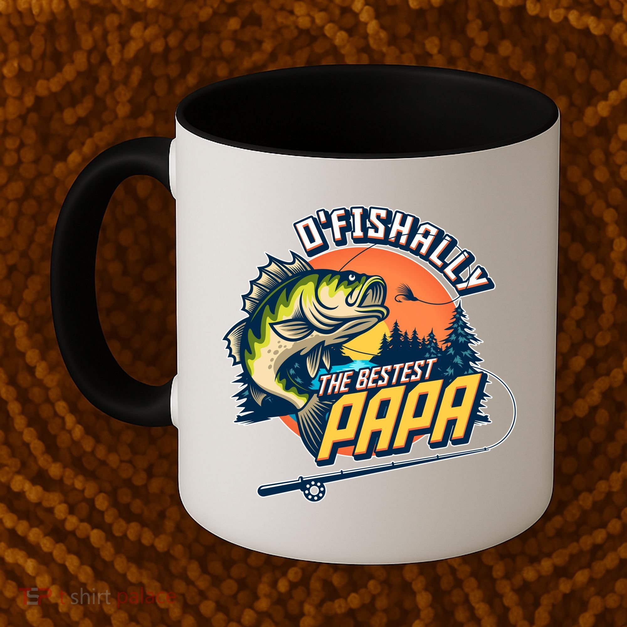O Fishally The Bestest Papa Coffee Mug