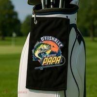 O Fishally The Bestest Papa Golf Towel thumb 2