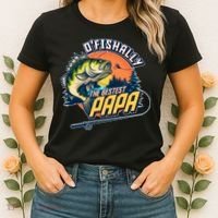 O Fishally The Bestest Papa Women's T-Shirt thumb 2