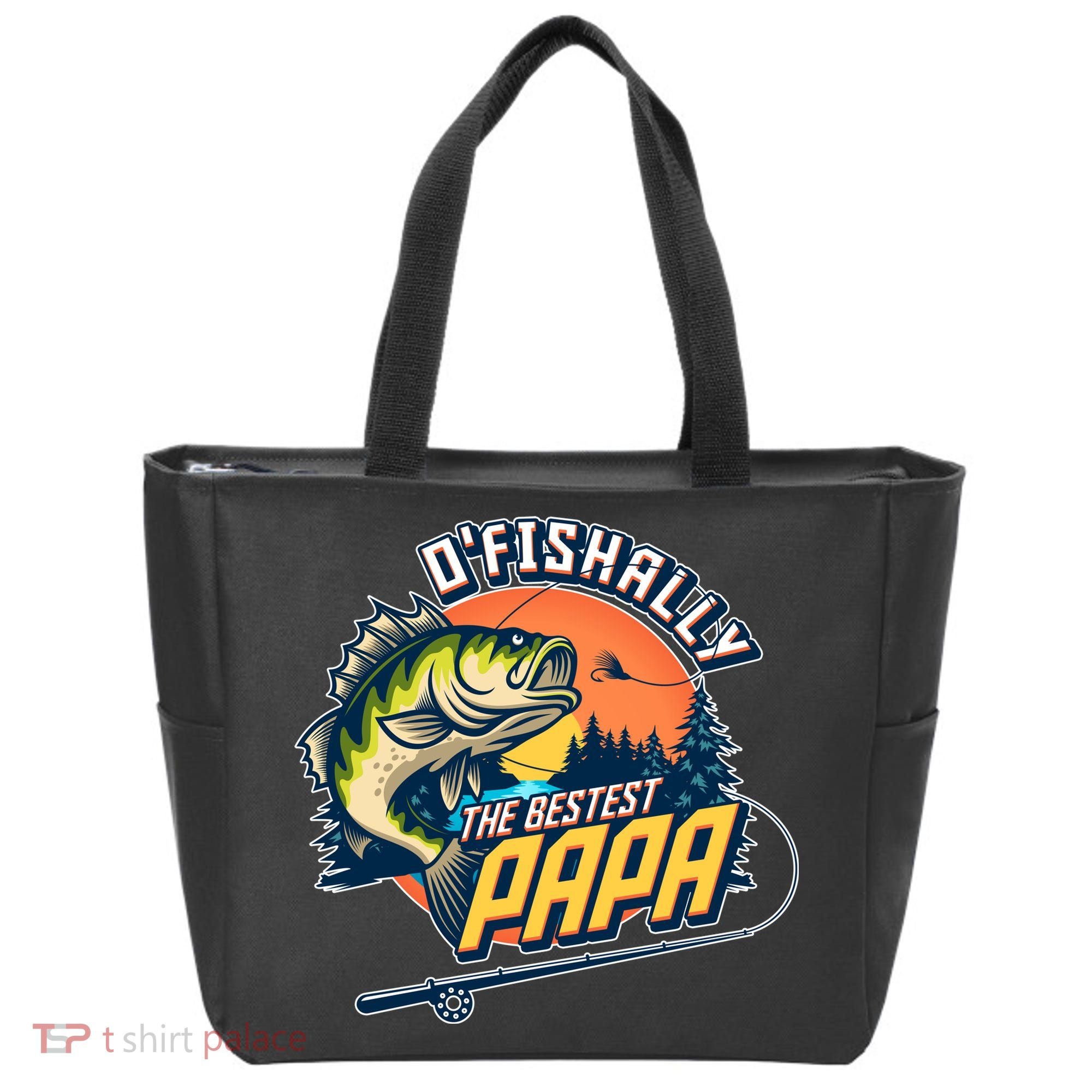 O Fishally The Bestest Papa Tote Bag