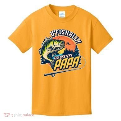 O Fishally The Bestest Papa Kids T-Shirt