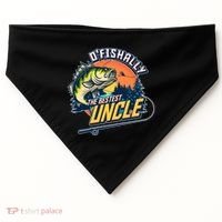 O Fishally The Bestest Uncle USA-Made Doggie Bandana thumb 0