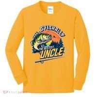 O Fishally The Bestest Uncle Kids Long Sleeve Shirt thumb 0