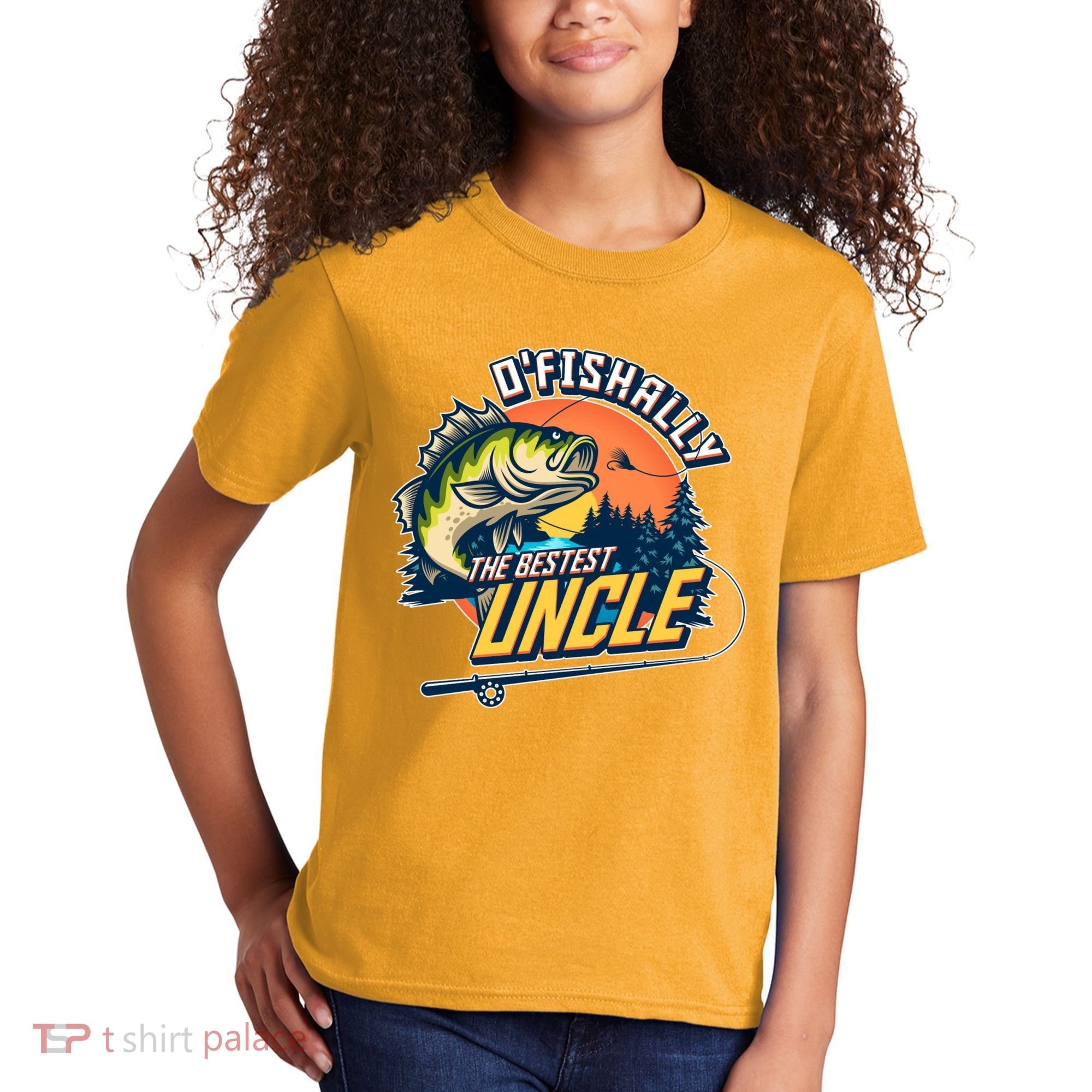 O Fishally The Bestest Uncle Kids T-Shirt