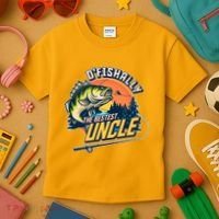 O Fishally The Bestest Uncle Kids T-Shirt thumb 3