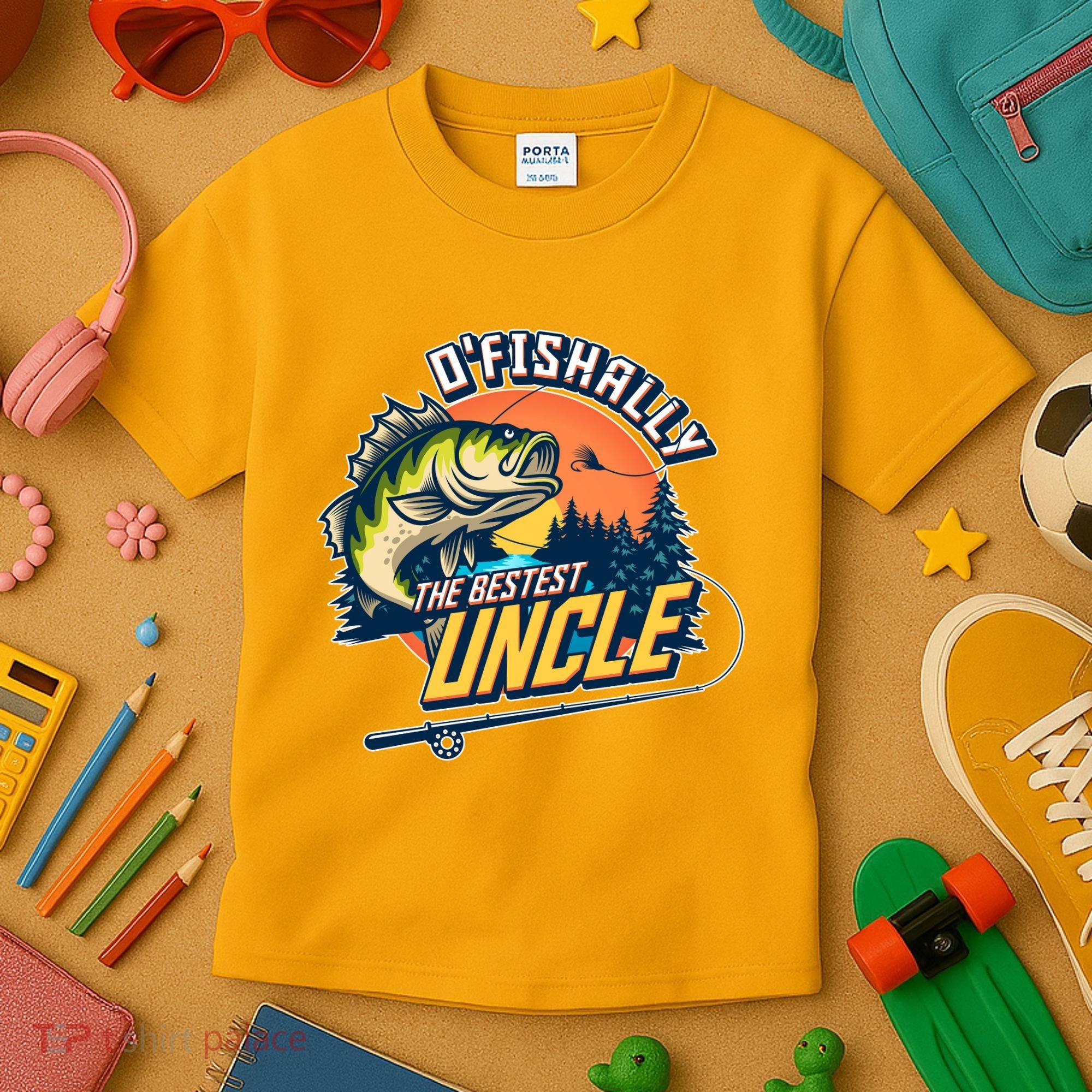 O Fishally The Bestest Uncle Kids T-Shirt