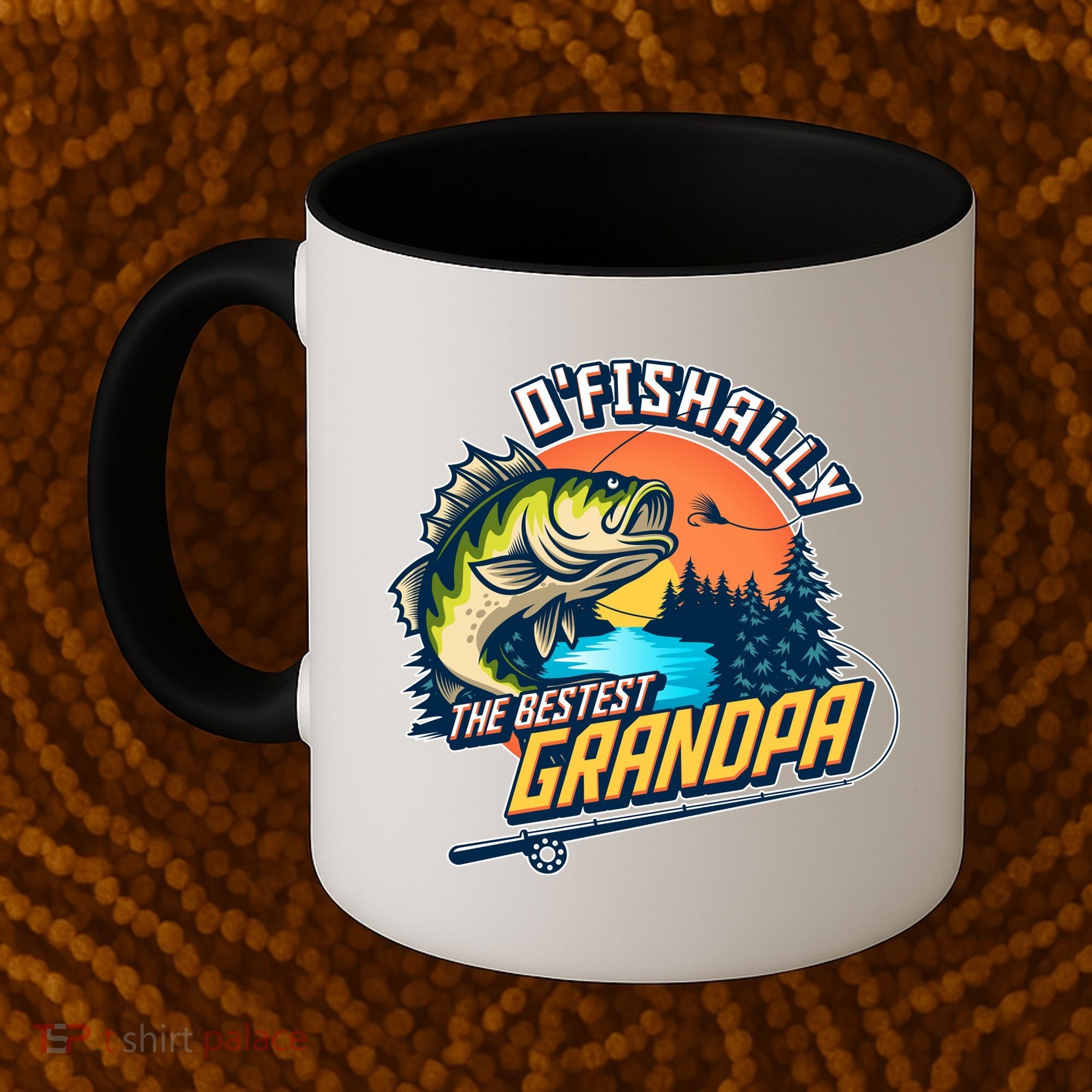 O Fishally The Bestest Grandpa Coffee Mug