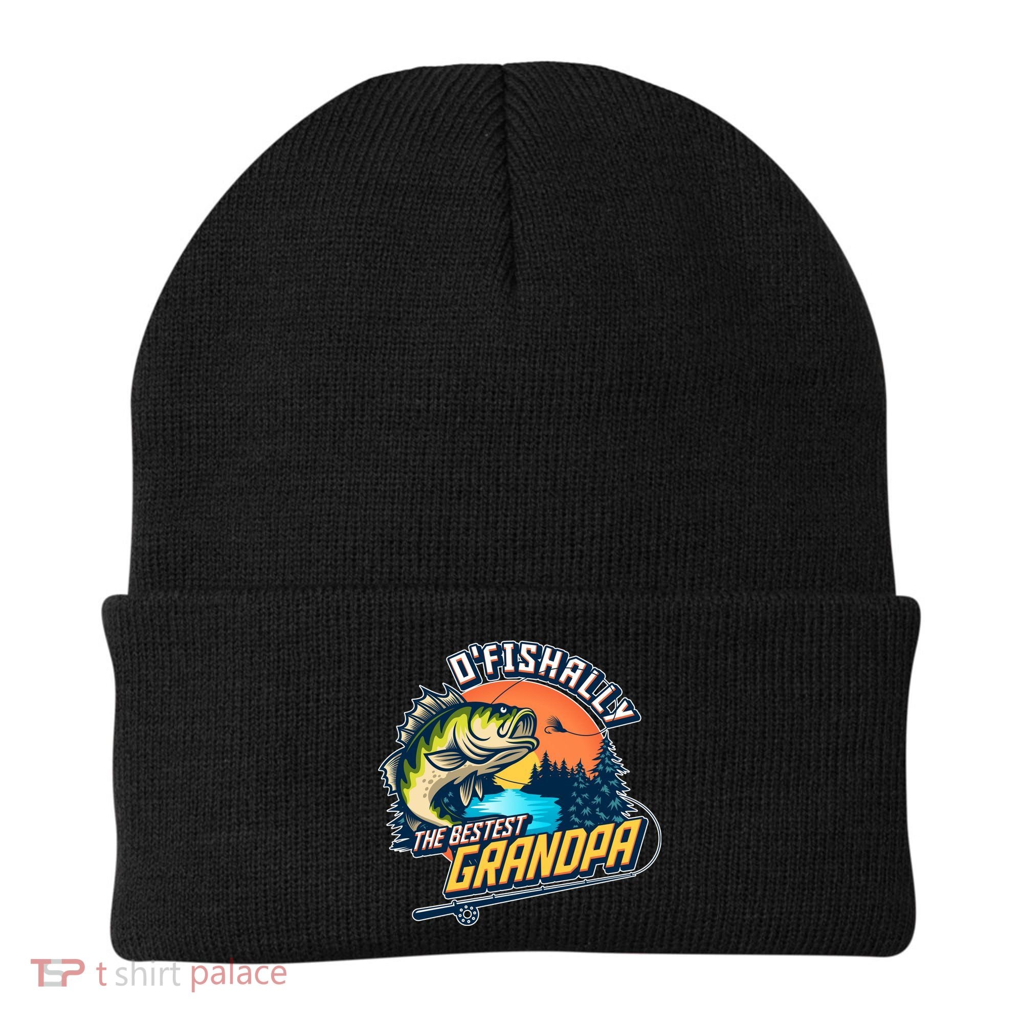 O Fishally The Bestest Grandpa Beanie