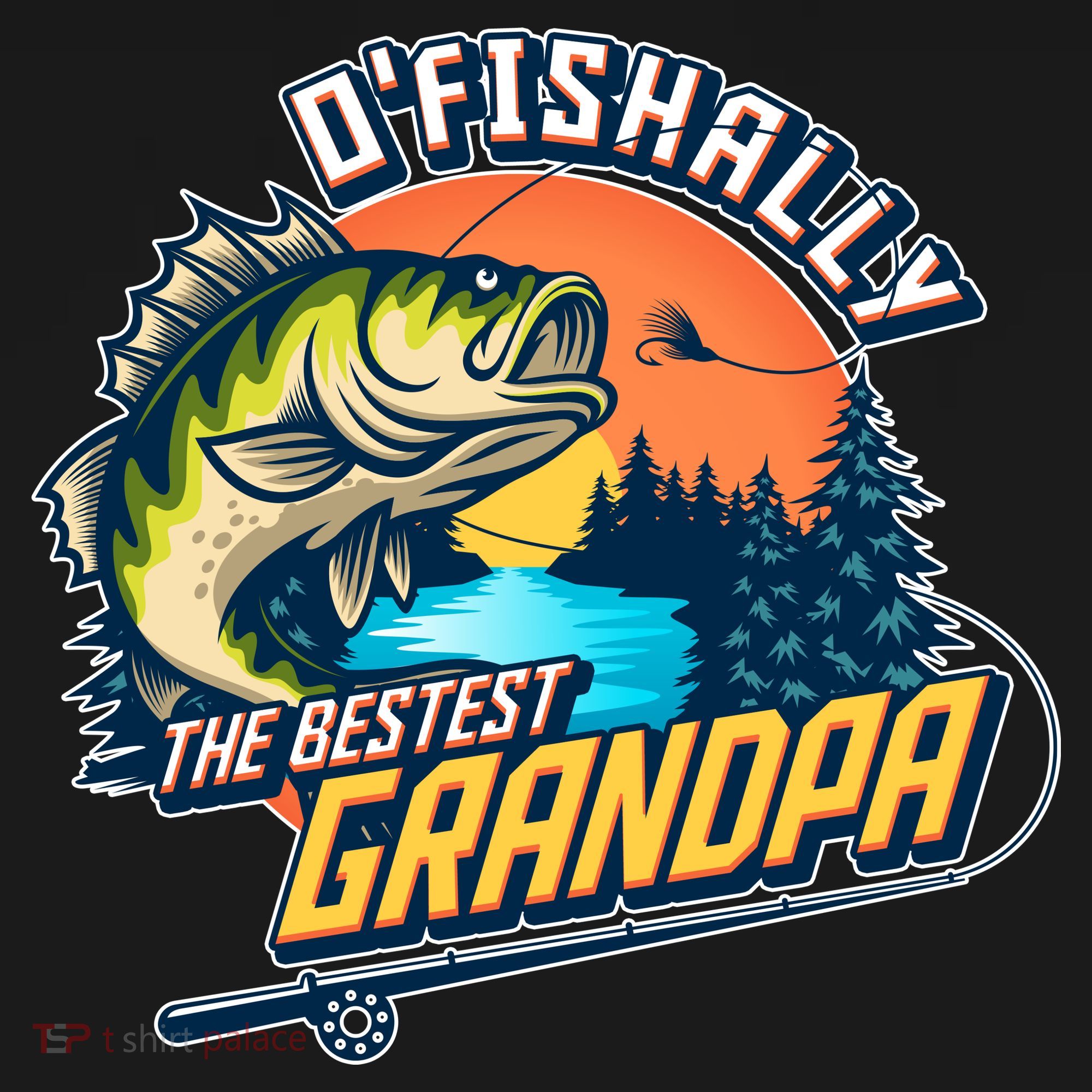 O Fishally The Bestest Grandpa Coaster