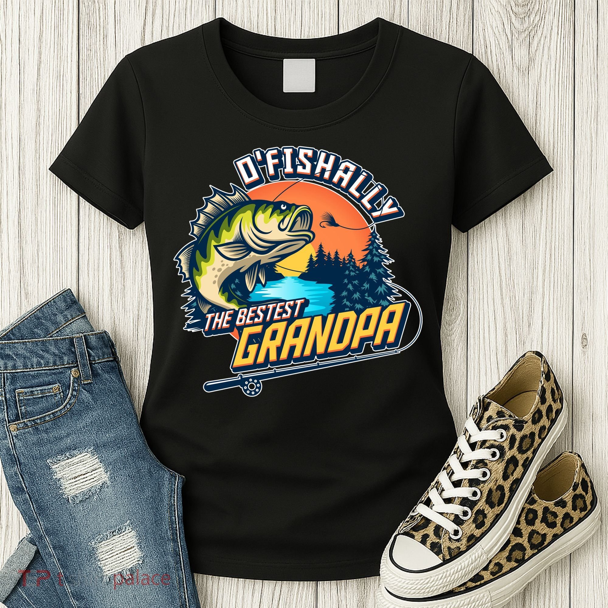 O Fishally The Bestest Grandpa Women's T-Shirt