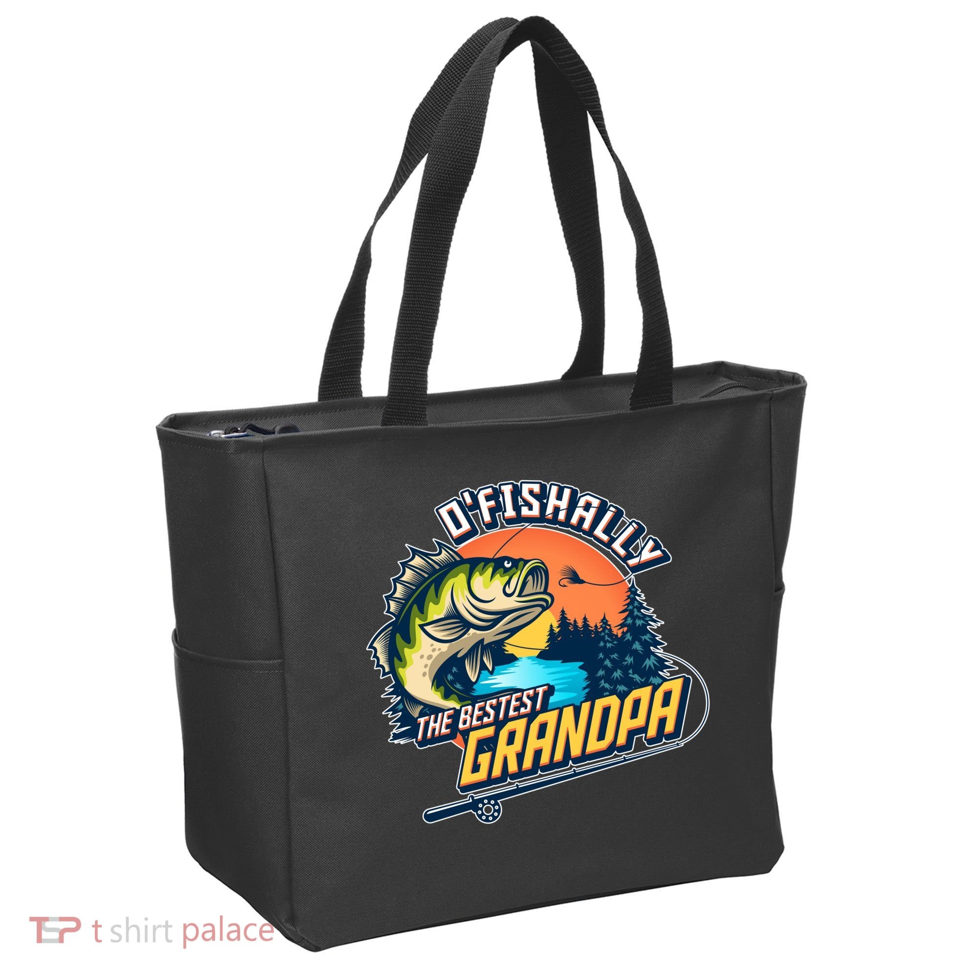 O Fishally The Bestest Grandpa Tote Bag