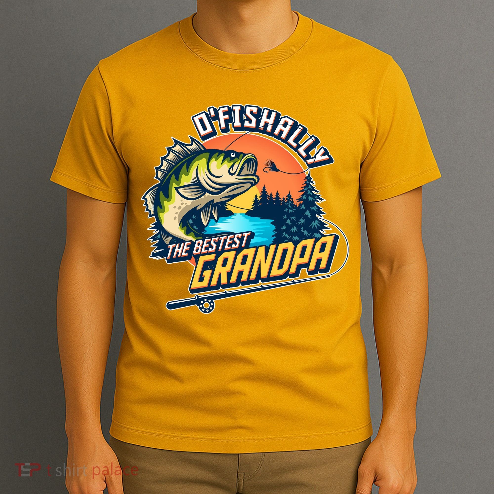 O Fishally The Bestest Grandpa T-Shirt