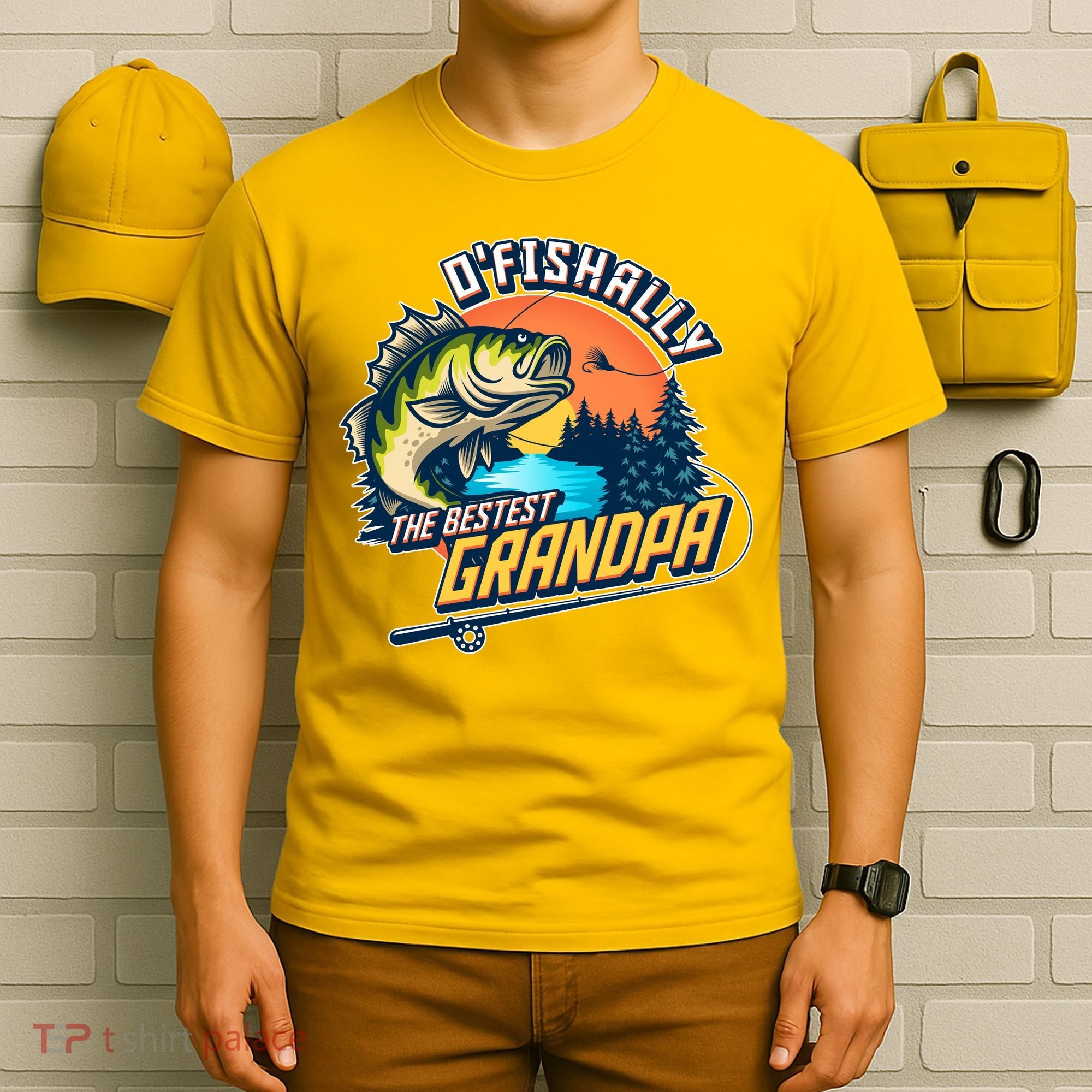 O Fishally The Bestest Grandpa T-Shirt