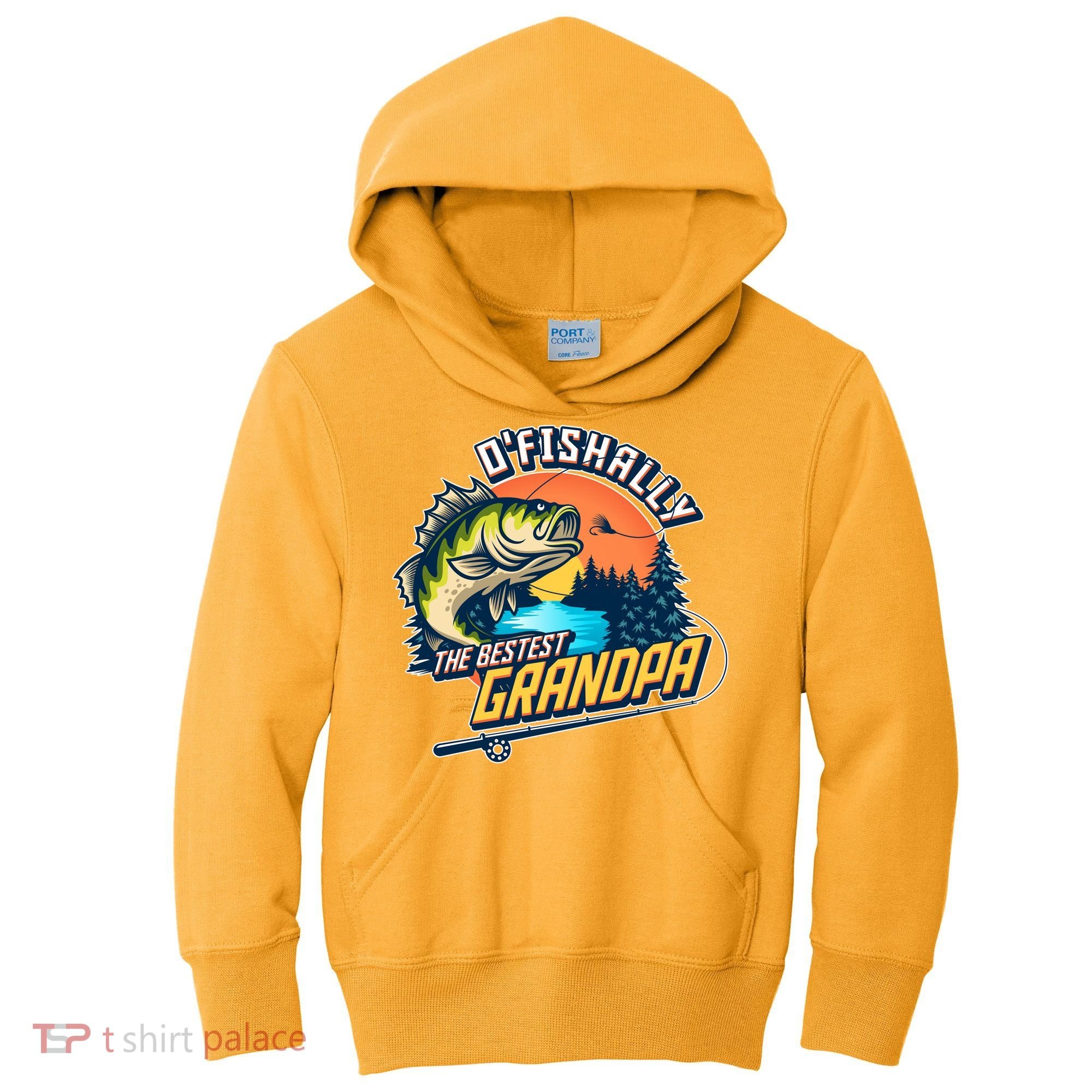 O Fishally The Bestest Grandpa Kids Hoodie