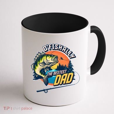 O Fishally The Bestest Dad Coffee Mug back