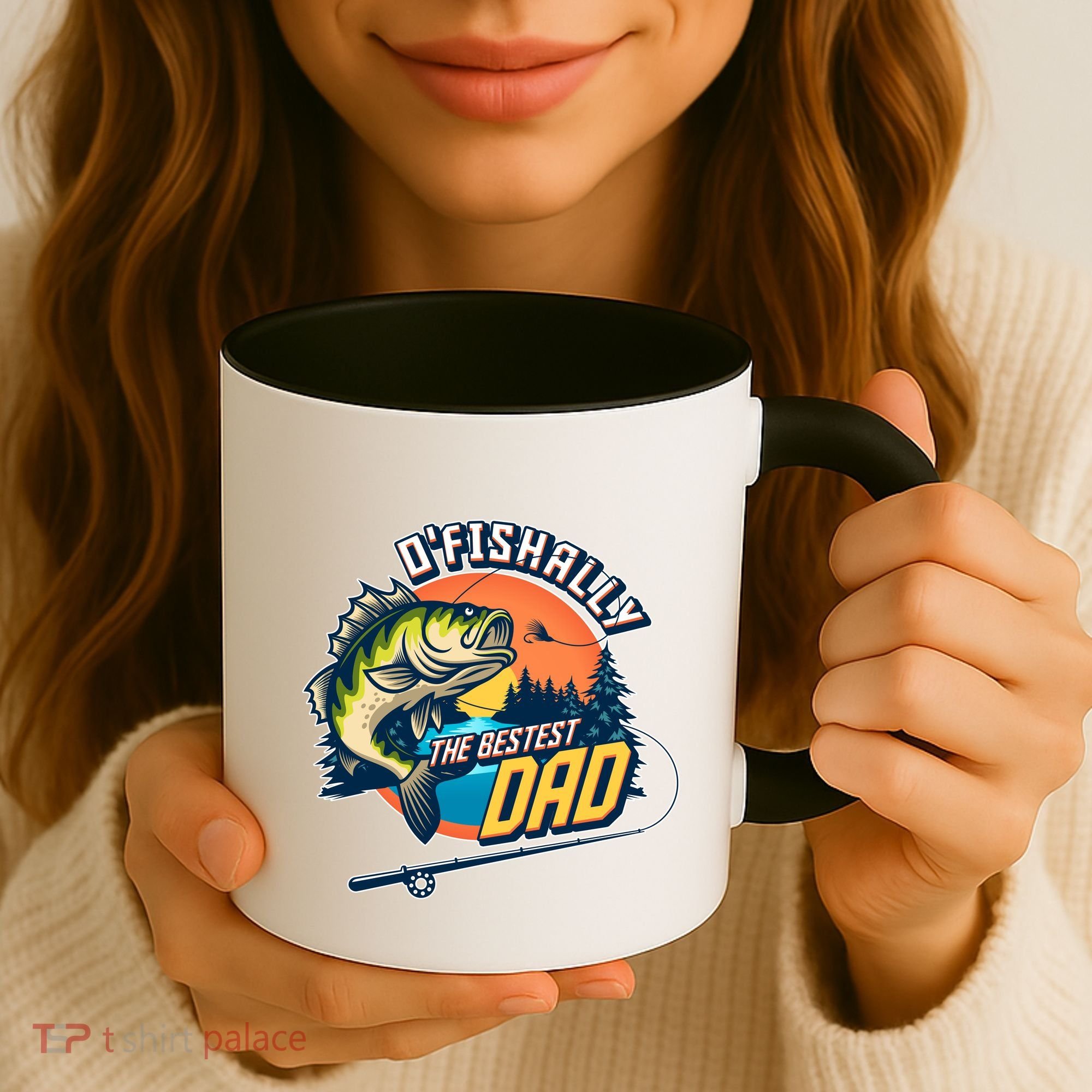 O Fishally The Bestest Dad Coffee Mug