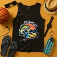 O Fishally The Bestest Dad Tank Top thumb 4