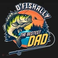 O Fishally The Bestest Dad Women's Long Sleeve Shirt thumb 2