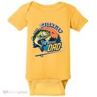 O Fishally The Bestest Dad Baby Bodysuit thumb 0