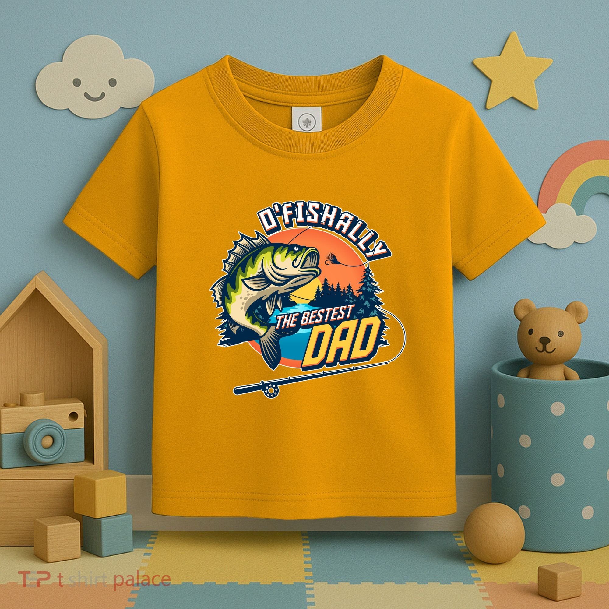 O Fishally The Bestest Dad Toddler T-Shirt