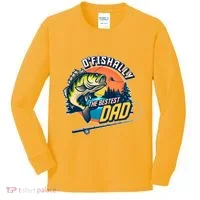 O Fishally The Bestest Dad Kids Long Sleeve Shirt thumb 0