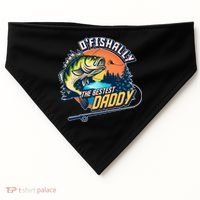 O Fishally The Bestest Daddy USA-Made Doggie Bandana thumb 0