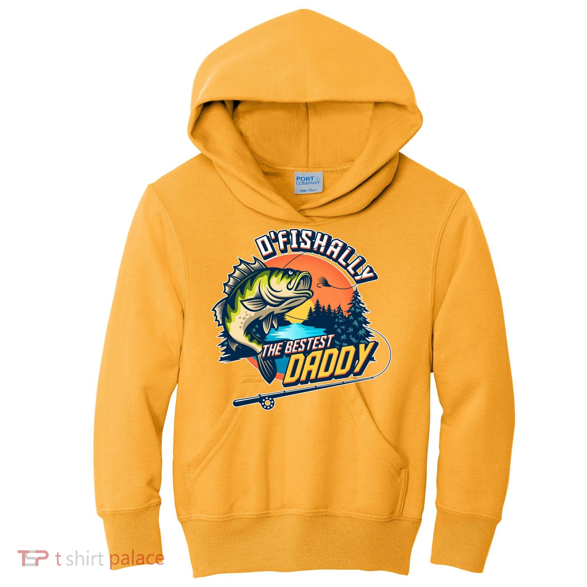 O Fishally The Bestest Daddy Kids Hoodie