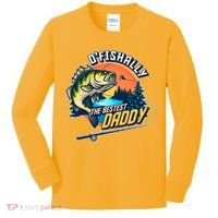 O Fishally The Bestest Daddy Kids Long Sleeve Shirt thumb 0
