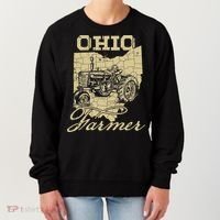 Ohio Farmer Tractor Lover State Map Farming Local Farmer Women's Sweatshirt thumb 0