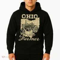 Ohio Farmer Tractor Lover State Map Farming Local Farmer Hoodie thumb 2