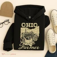 Ohio Farmer Tractor Lover State Map Farming Local Farmer Hoodie thumb 4