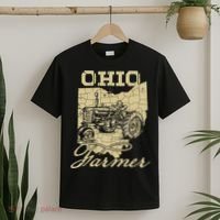 Ohio Farmer Tractor Lover State Map Farming Local Farmer T-Shirt thumb 2