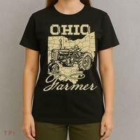 Ohio Farmer Tractor Lover State Map Farming Local Farmer T-Shirt thumb 4