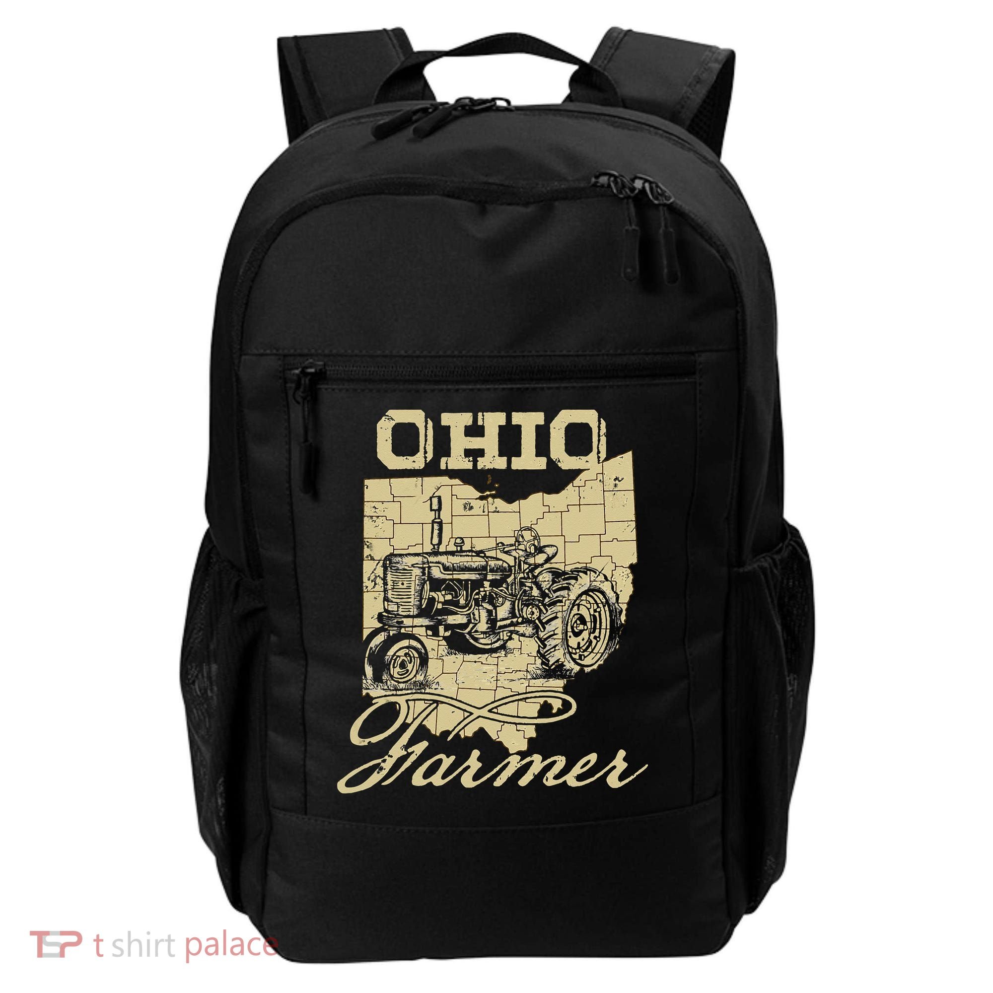 Ohio Farmer Tractor Lover State Map Farming Local Farmer Backpack
