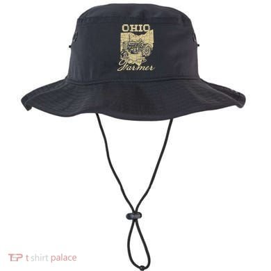 Ohio Farmer Tractor Lover State Map Farming Local Farmer Bucket Hat