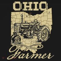 Ohio Farmer Tractor Lover State Map Farming Local Farmer Bucket Hat thumb 4