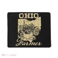 Ohio Farmer Tractor Lover State Map Farming Local Farmer Mousepad thumb 0